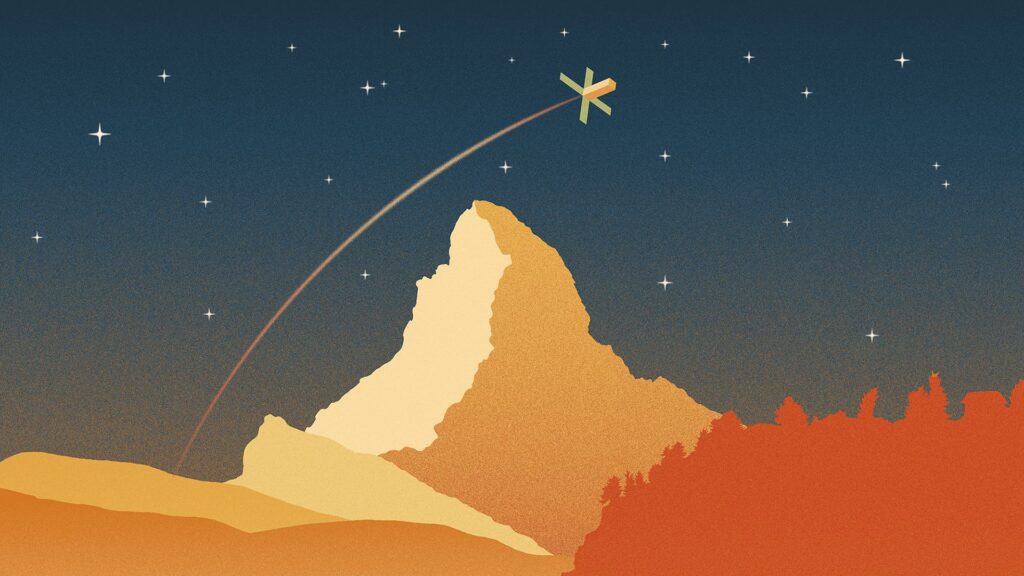 chess satellite over matterhorn