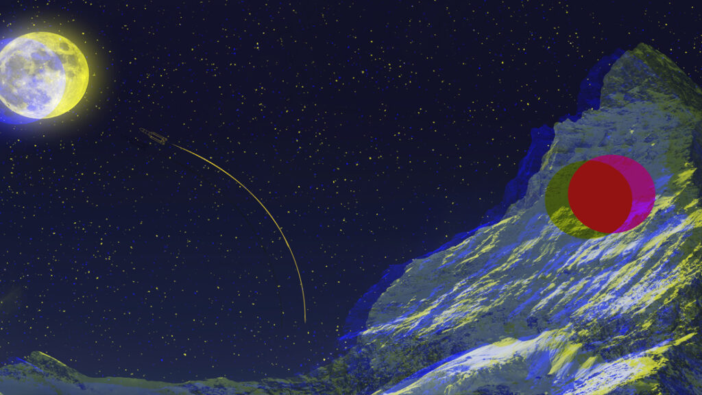 moon over matterhorn