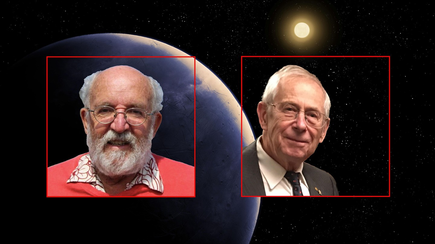 photo of nobel prize Michel Mayor and James Peebles