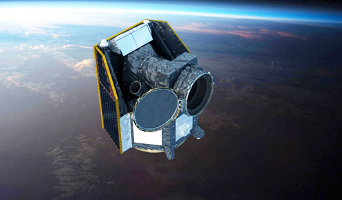 render of cheops in space above earth