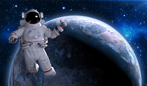 astronaut doing a thumbs up