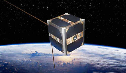 swisscube above earth in space