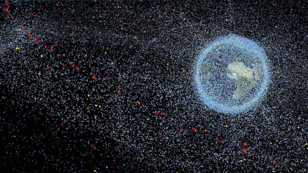 model space debris by ESA